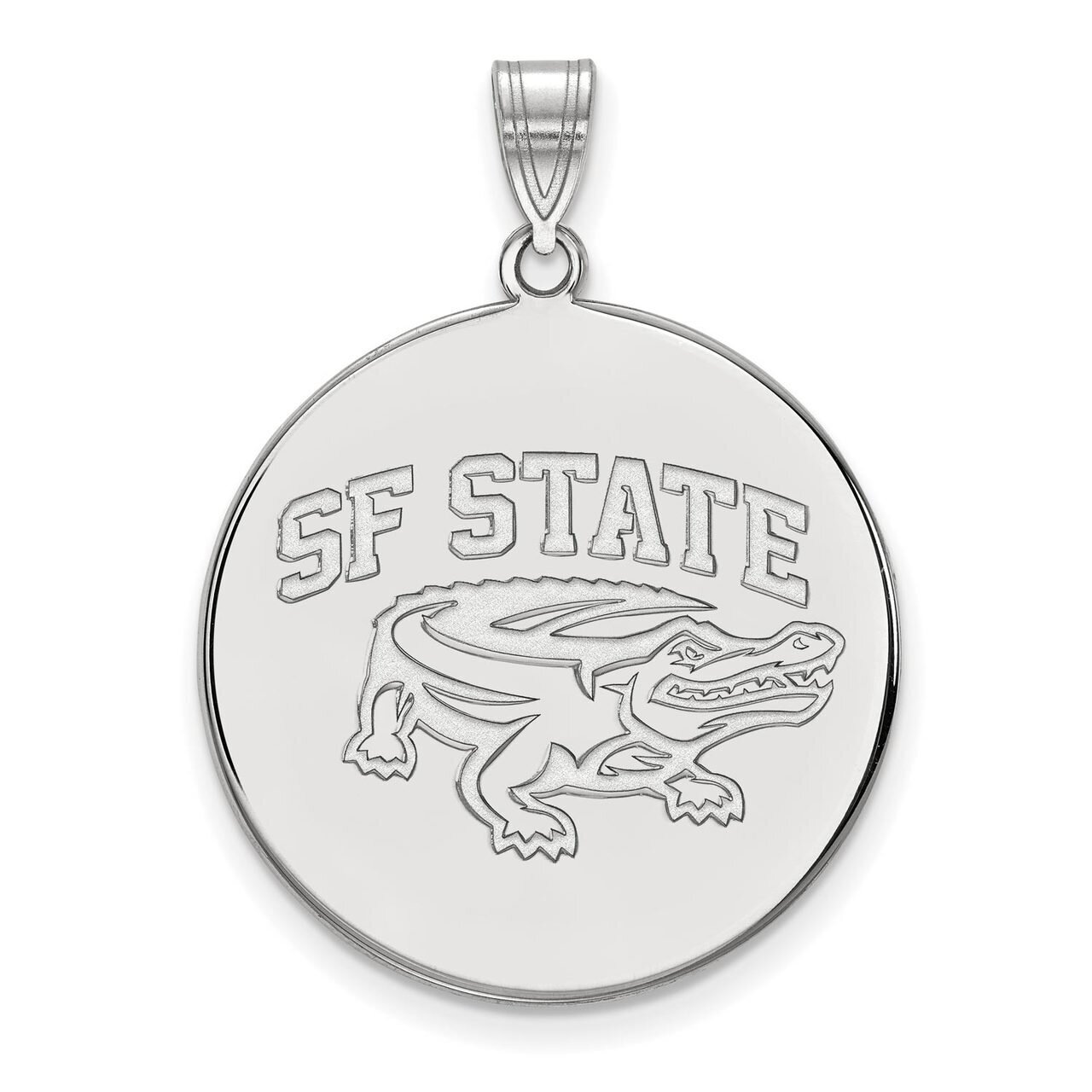 San Francisco State University x-Large Disc Pendant 10k White Gold 1W002SFU, MPN: 1W002SFU, 8867747…