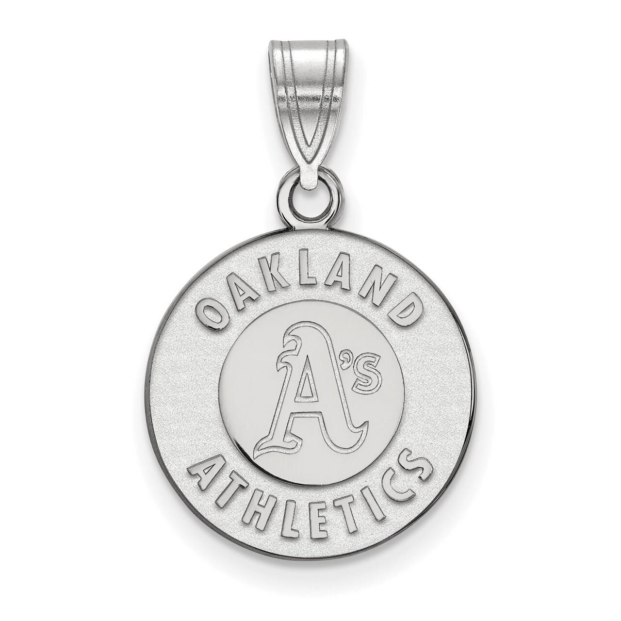 Oakland Athletics Medium Pendant 10k White Gold 1W003ATH