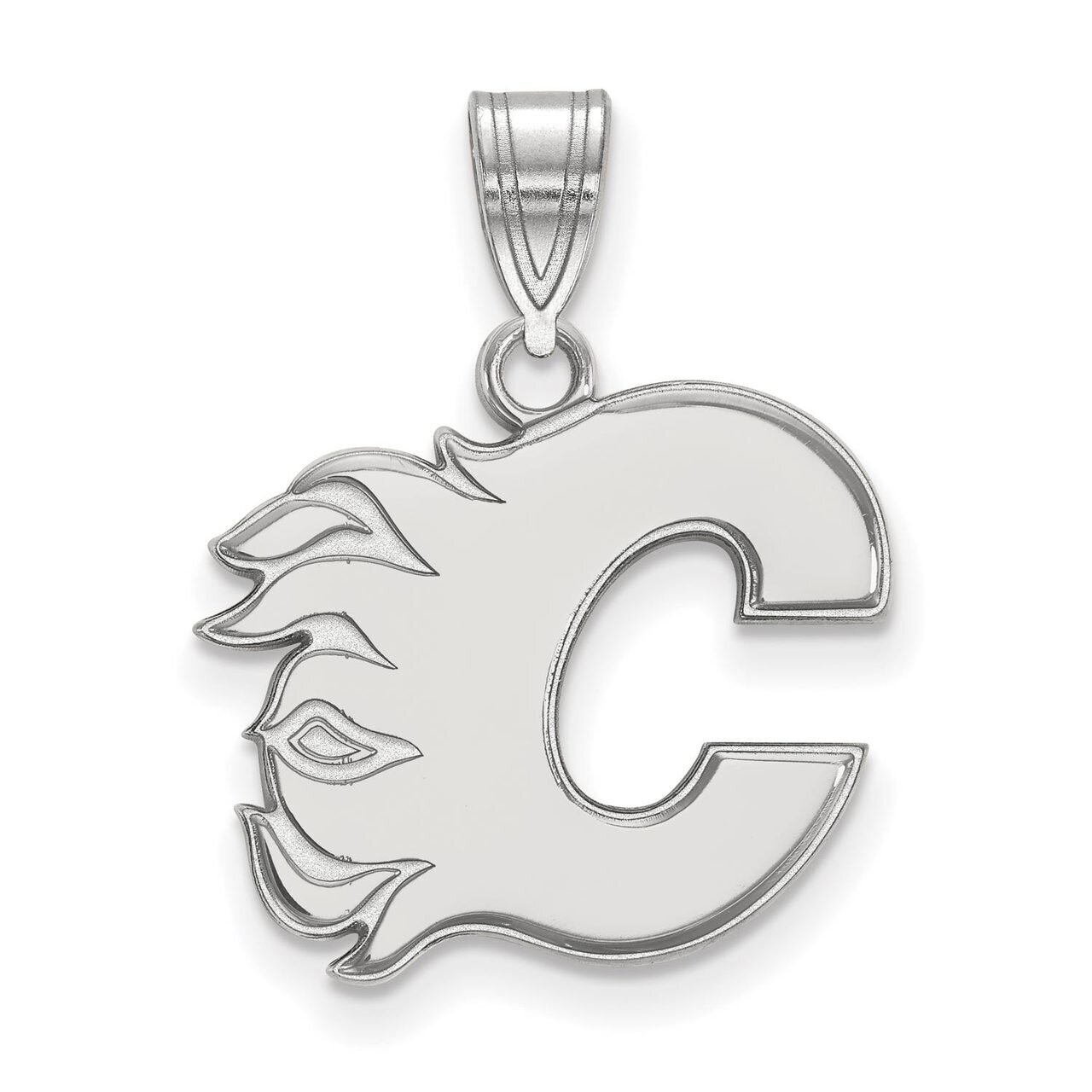 Calgary Flames Medium Pendant 10k White Gold 1W003FLA, MPN: 1W003FLA, 886774732855