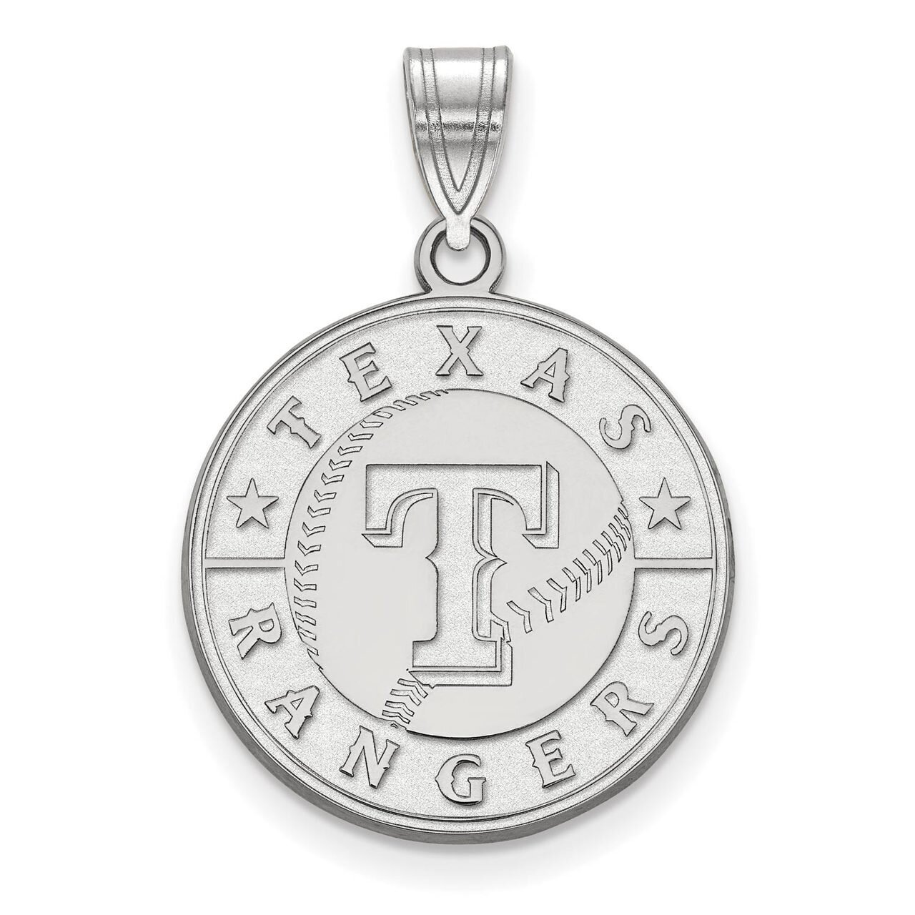 Texas Rangers Large Pendant 10k White Gold 1W003RAN