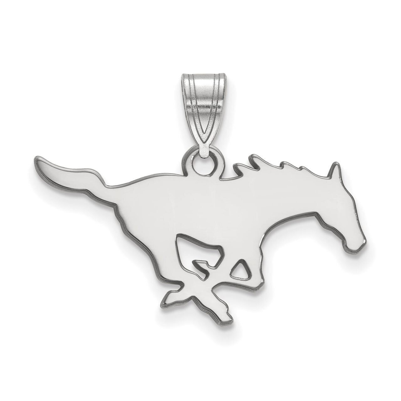 Southern Methodist University Medium Pendant 10k White Gold 1W003SMU