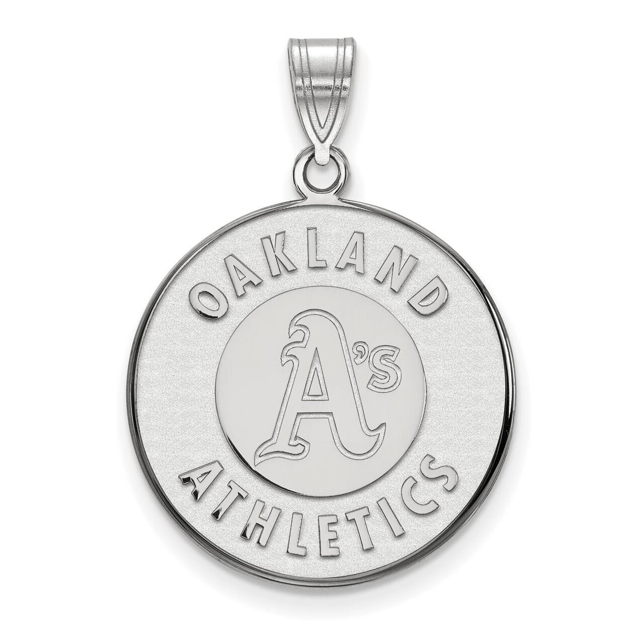 Oakland Athletics Large Pendant 10k White Gold 1W004ATH