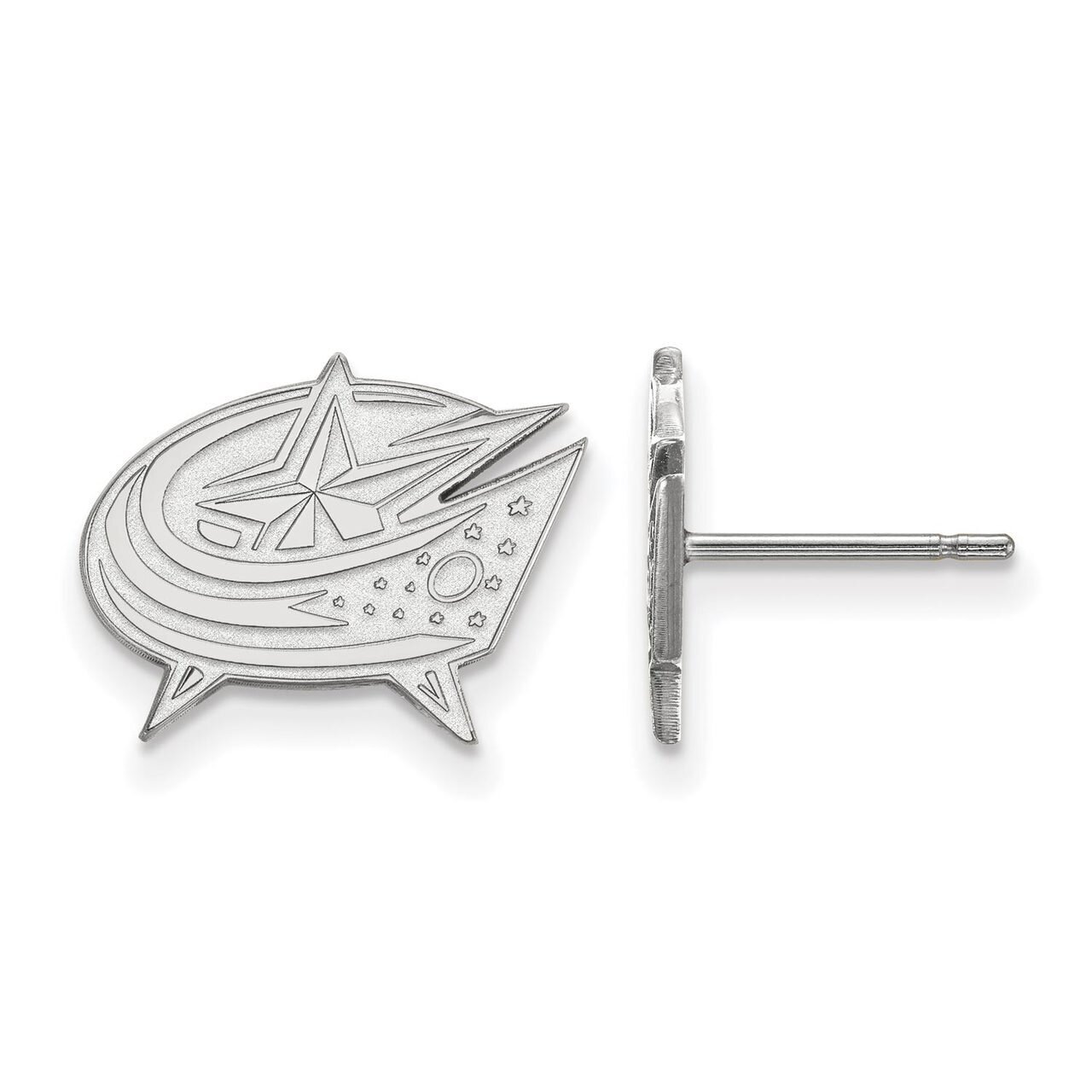 Columbus Blue Jackets Small Post Earring 10k White Gold 1W004BJA, MPN: 1W004BJA, 886774771595