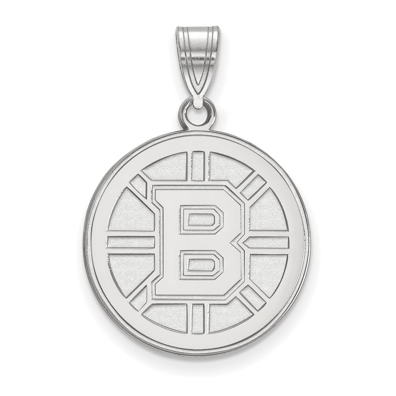 Boston Bruins Large Pendant 10k White Gold 1W004BRI