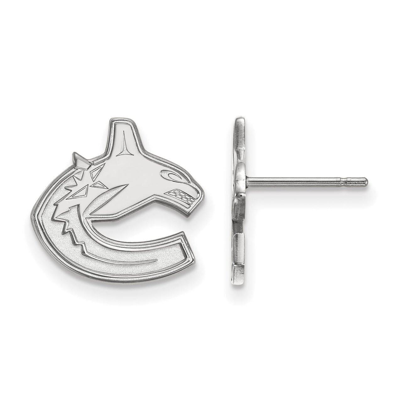 Vancouver Canucks Small Post Earring 10k White Gold 1W004CUC