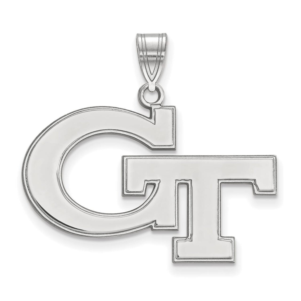 Georgia Institute of Technology Large Pendant 10k White Gold 1W004GT