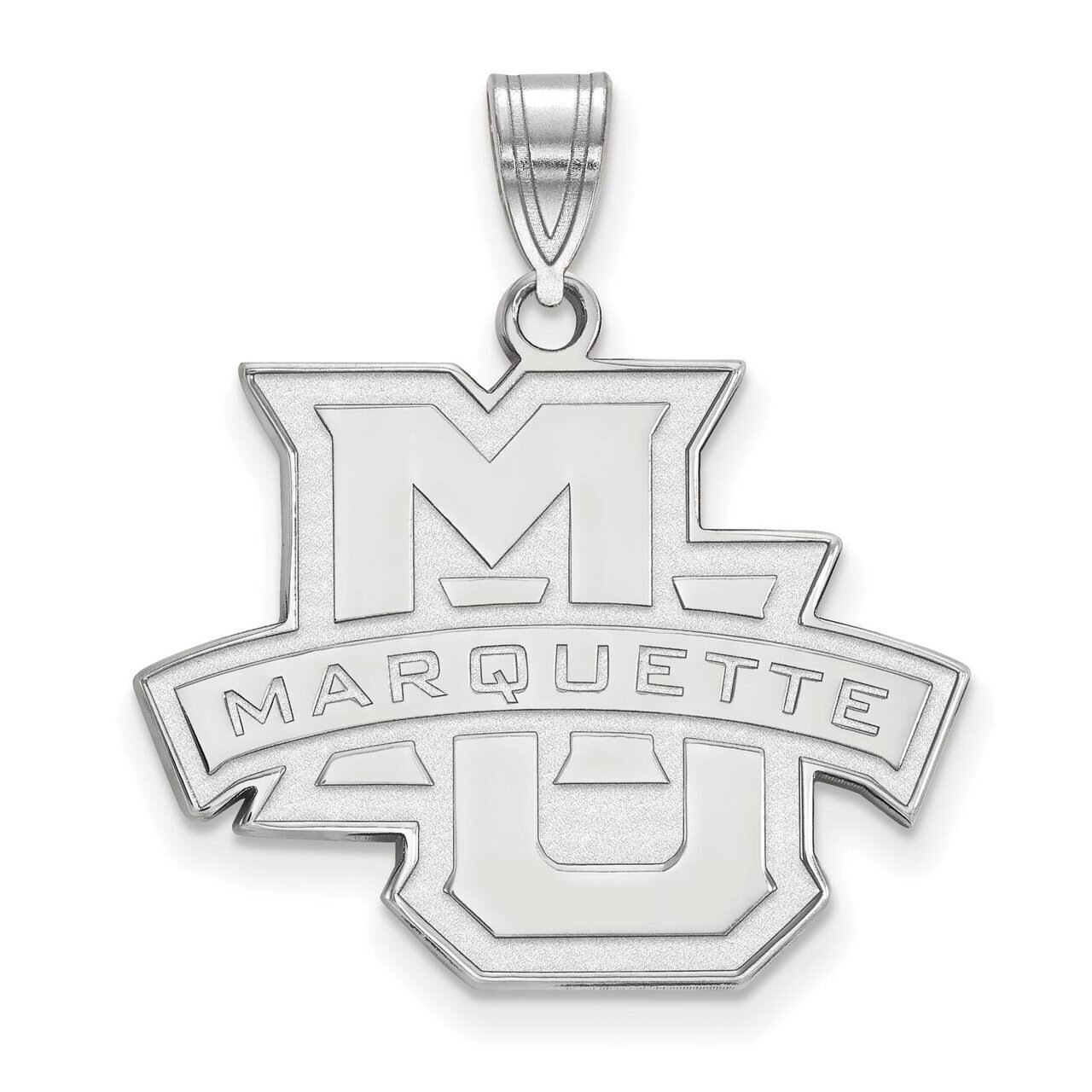 Marquette University Large Pendant 10k White Gold 1W004MAR