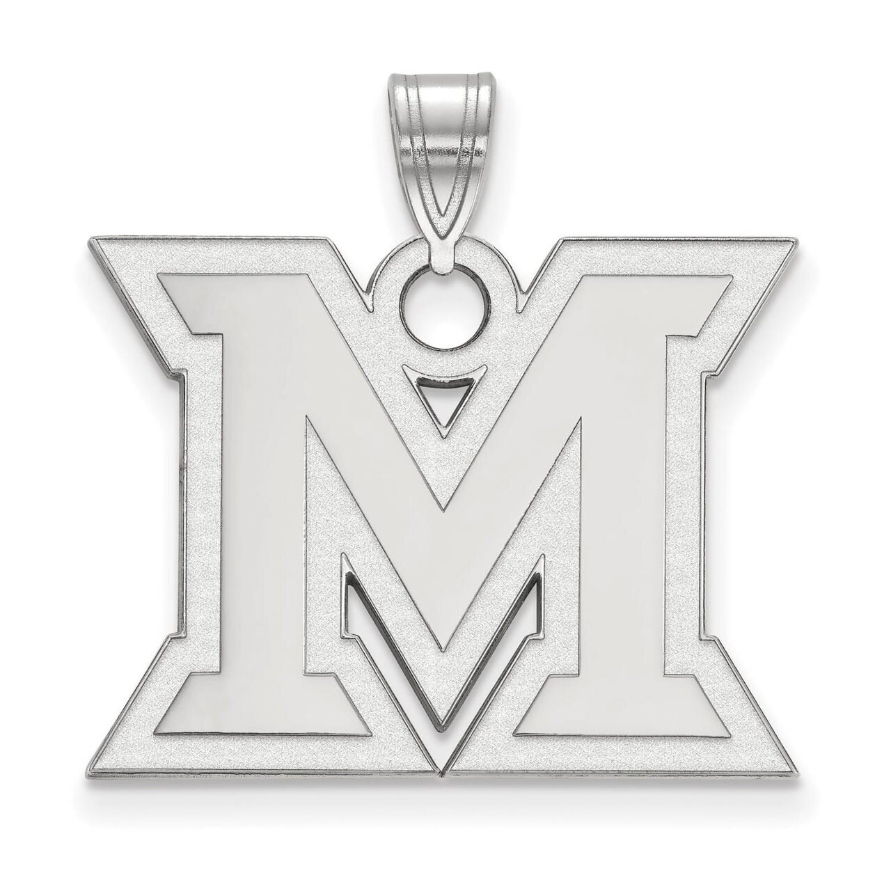 Miami University Large Pendant 10k White Gold 1W004MU, MPN: 1W004MU, 886774772219