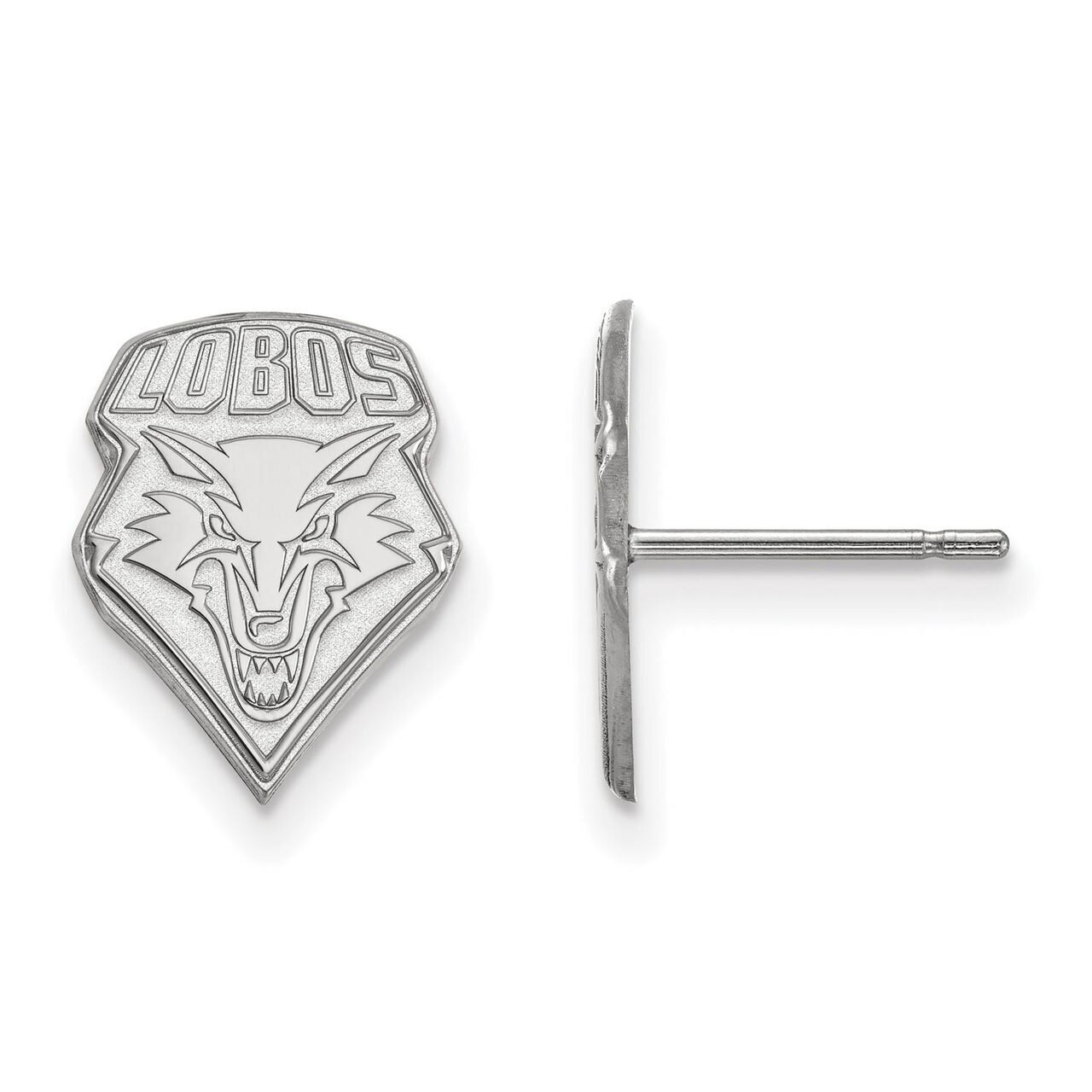 University of New Mexico Small Post Earring 10k White Gold 1W004UNM