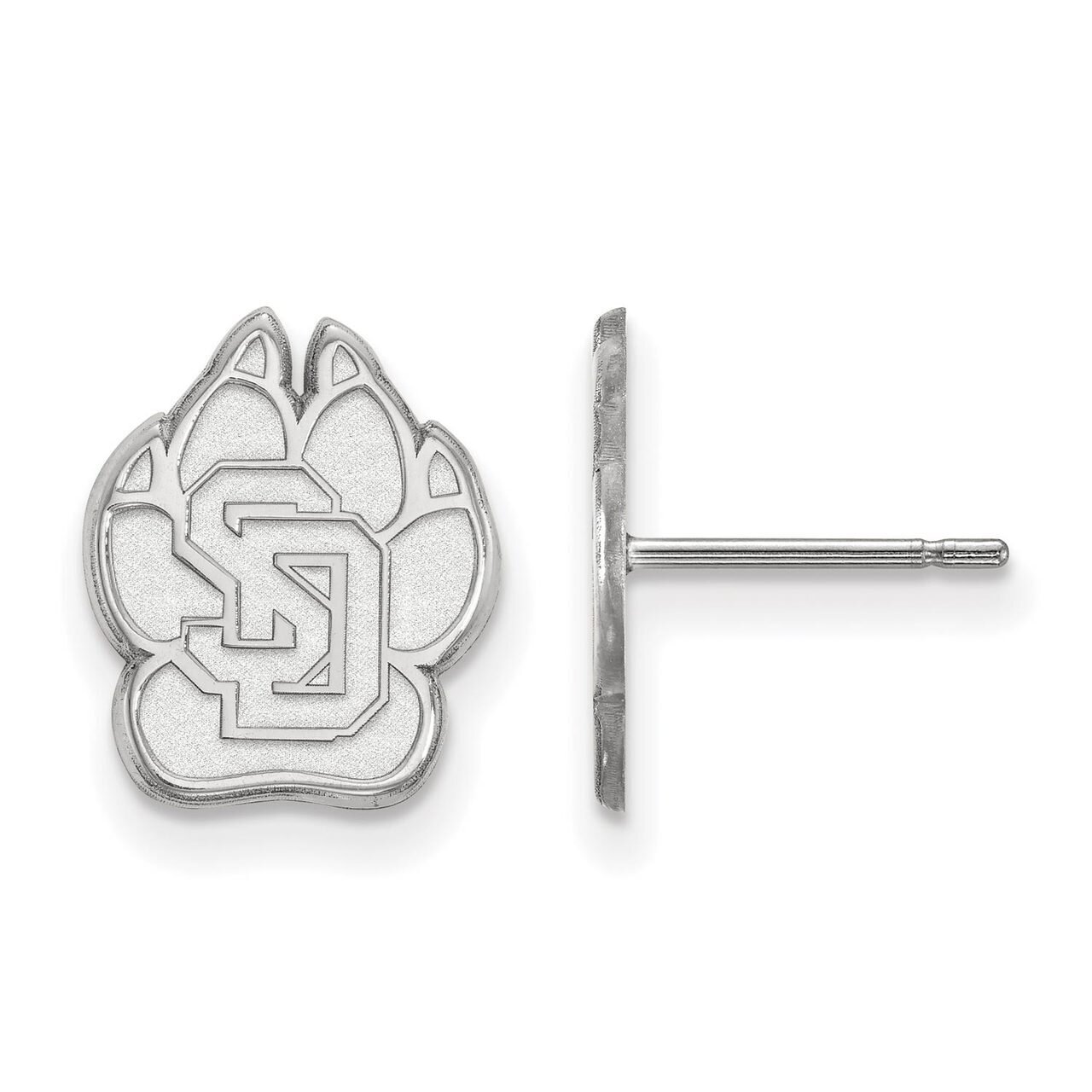 University of South Dakota Small Post Earring 10k White Gold 1W004USD, MPN: 1W004USD, 886774773063