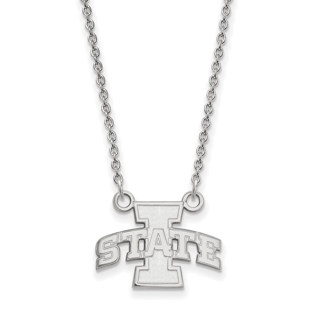 Iowa State University Small Pendant with Chain Necklace 10k White Gold 1W006IAS-18, MPN: 1W006IAS-1…