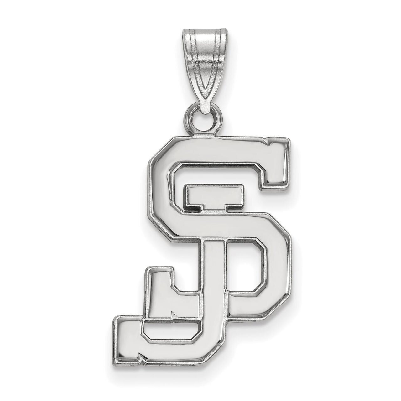 San Jose State University Large Pendant 10k White Gold 1W006SJS, MPN: 1W006SJS, 886774774824