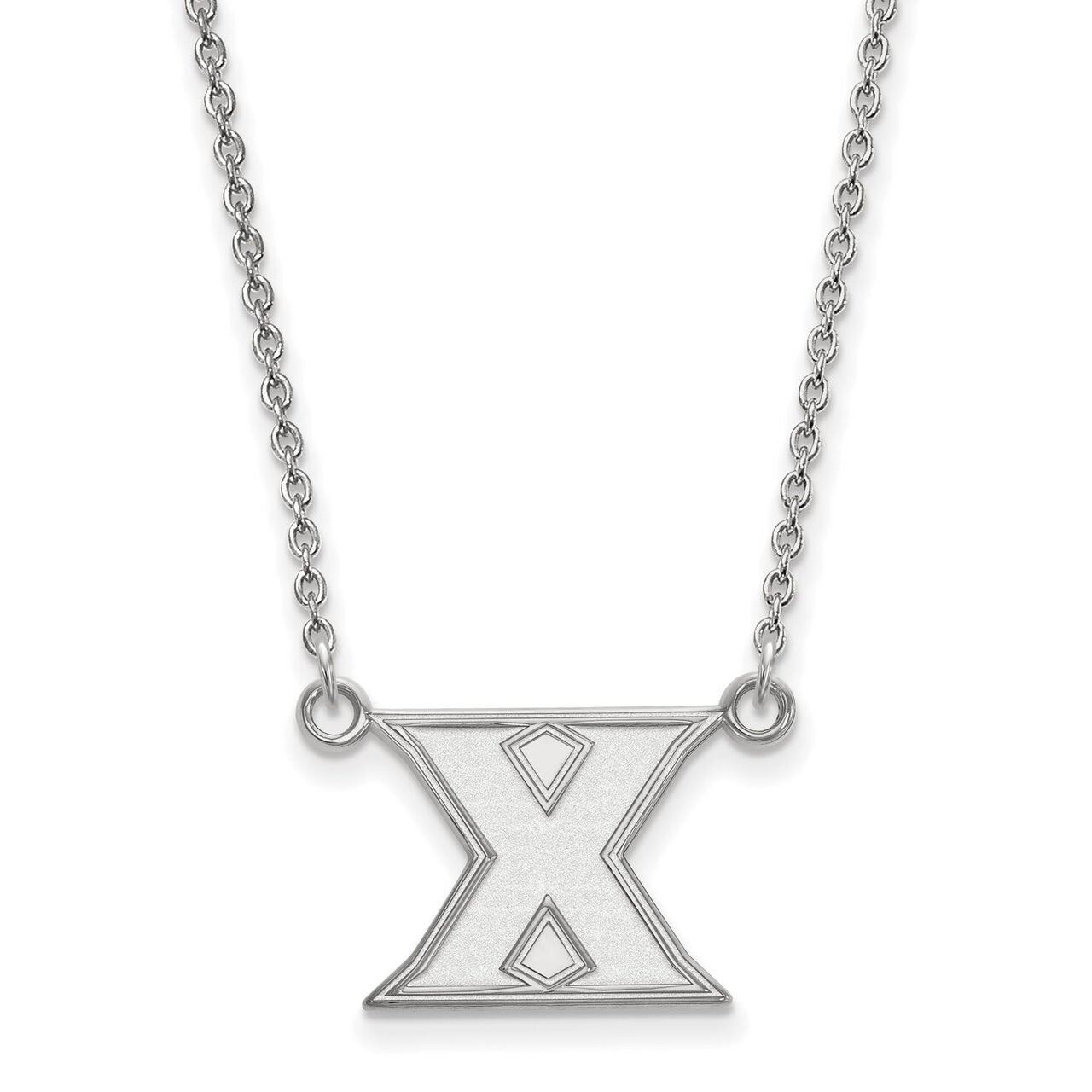 Xavier University Small Pendant with Chain Necklace 10k White Gold 1W006XU-18, MPN: 1W006XU-18, 886…