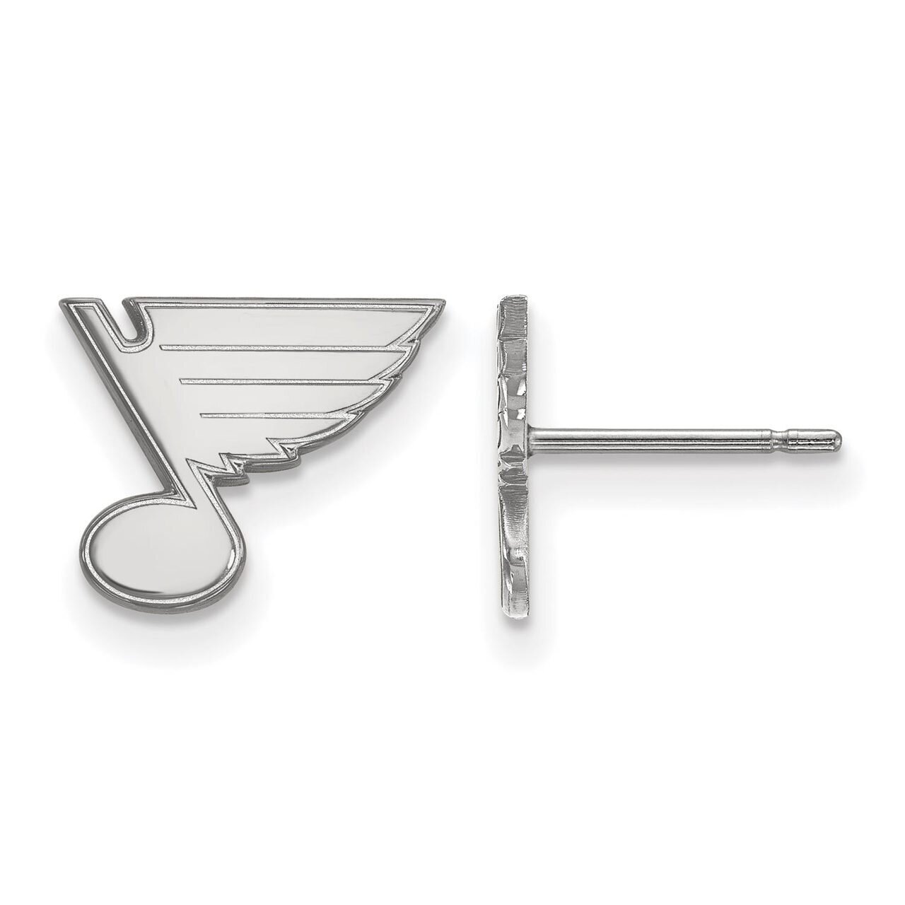 Saint Louis Blues x-Small Post Earring 10k White Gold 1W007BLE, MPN: 1W007BLE, 886774775173