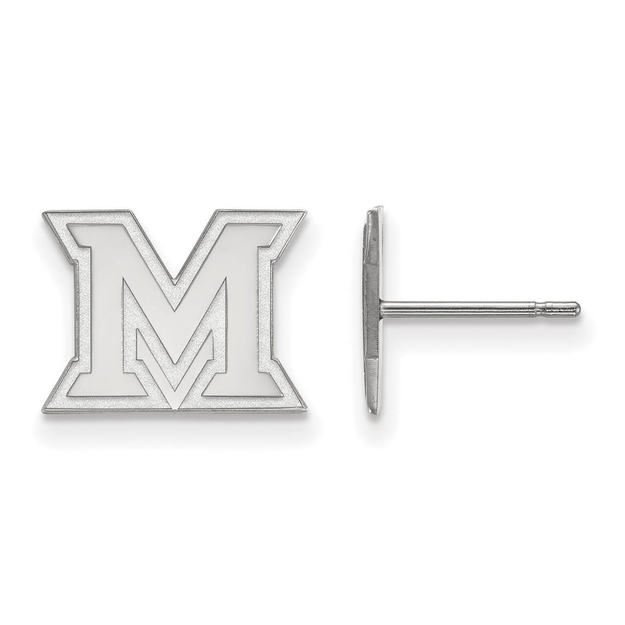 Miami University x-Small Post Earring 10k White Gold 1W007MU, MPN: 1W007MU, 886774775449