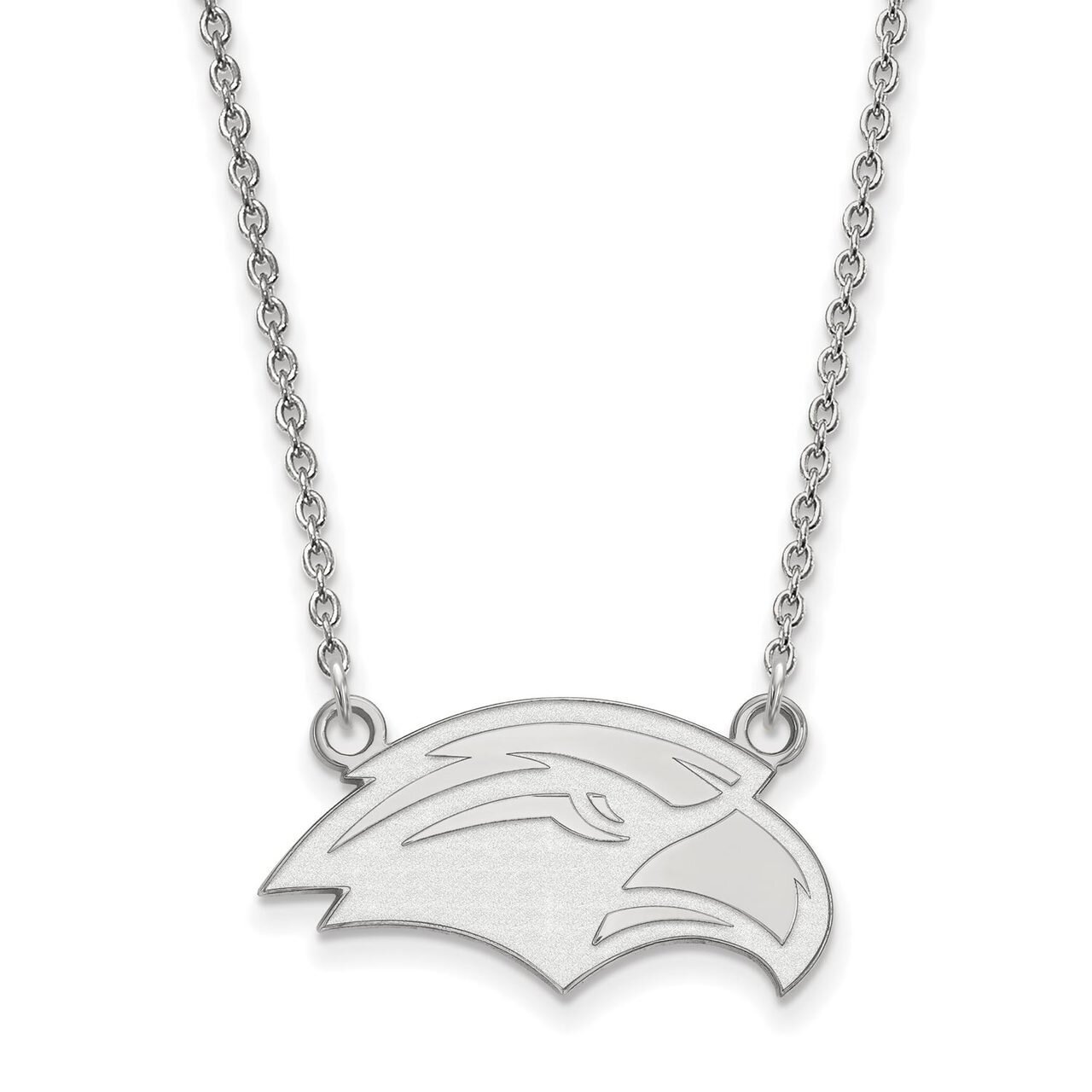 University of Southern Mississippi Small Pendant with Chain Necklace 10k White Gold 1W007USM-18