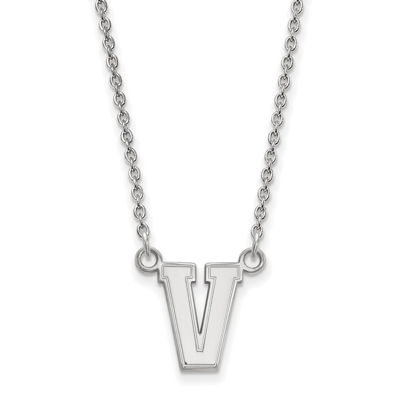 Vanderbilt University Small Pendant with Chain Necklace 10k White Gold 1W007VAU-18, MPN: 1W007VAU-1…