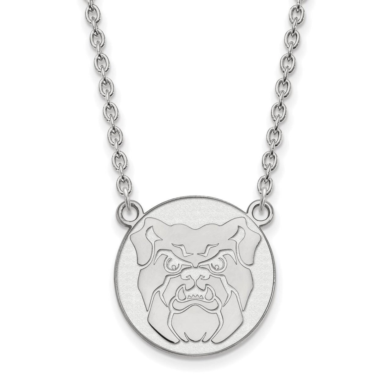 Butler University Large Pendant with Chain Necklace 10k White Gold 1W008BUT-18