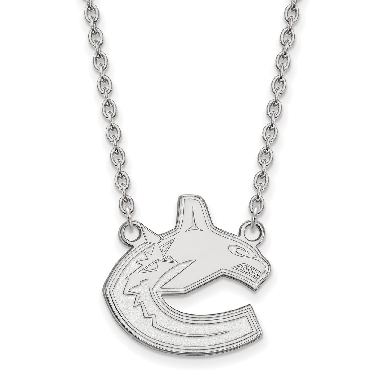 Vancouver Canucks Large Pendant with Chain Necklace 10k White Gold 1W008CUC-18, MPN: 1W008CUC-18, 8…