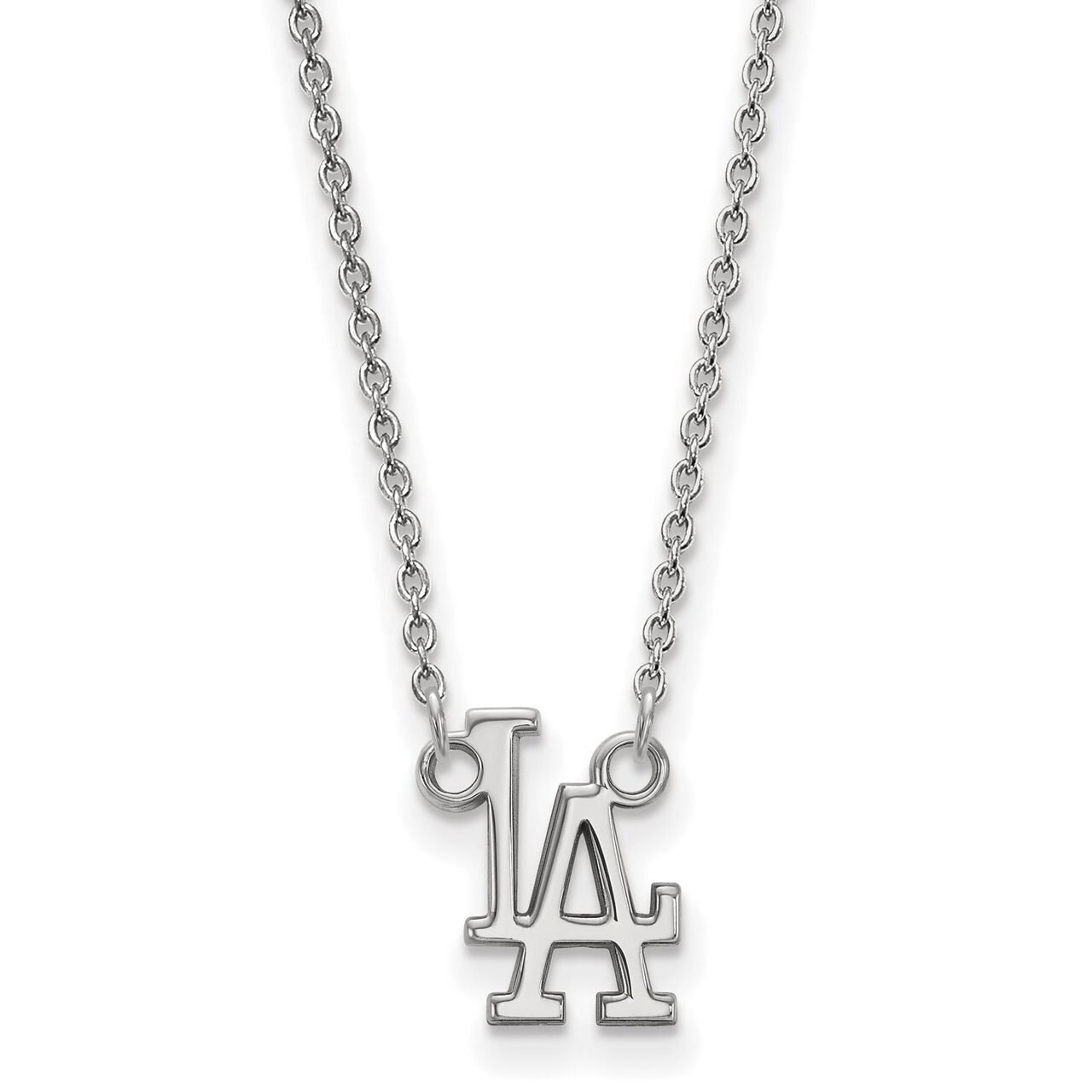 Los Angeles Dodgers Small Pendant with Chain Necklace 10k White Gold 1W008DOD-18, MPN: 1W008DOD-18,…