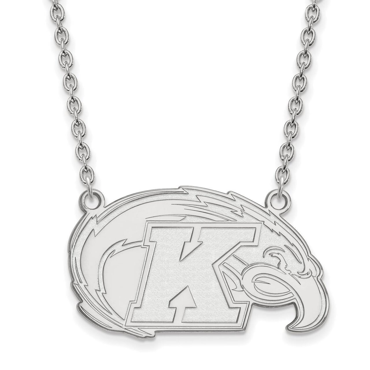 Kent State University Large Pendant with Chain Necklace 10k White Gold 1W009KEN-18, MPN: 1W009KEN-1…
