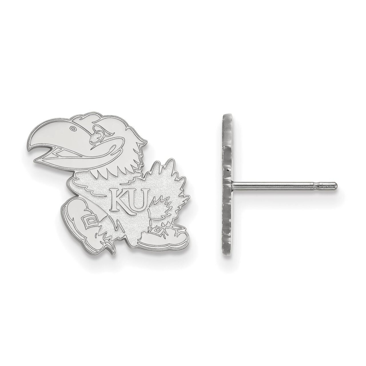 University of Kansas Small Post Earring 10k White Gold 1W009UKS, MPN: 1W009UKS, 886774777917