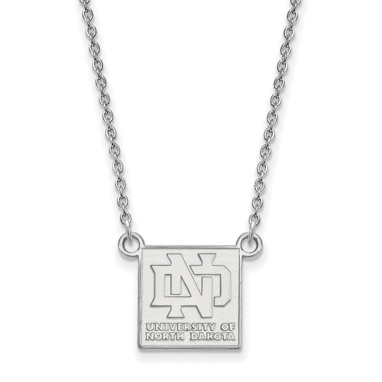 University of North Dakota Small Pendant with Chain Necklace 10k White Gold 1W009UNOD-18, MPN: 1W00…