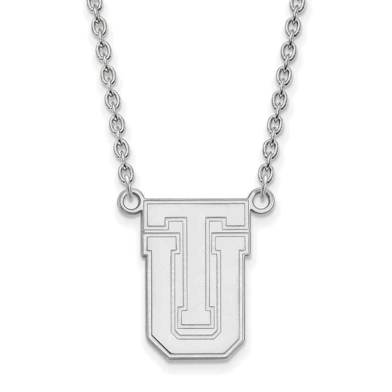 The University of Tulsa Large Pendant with Chain Necklace 10k White Gold 1W009UTL-18