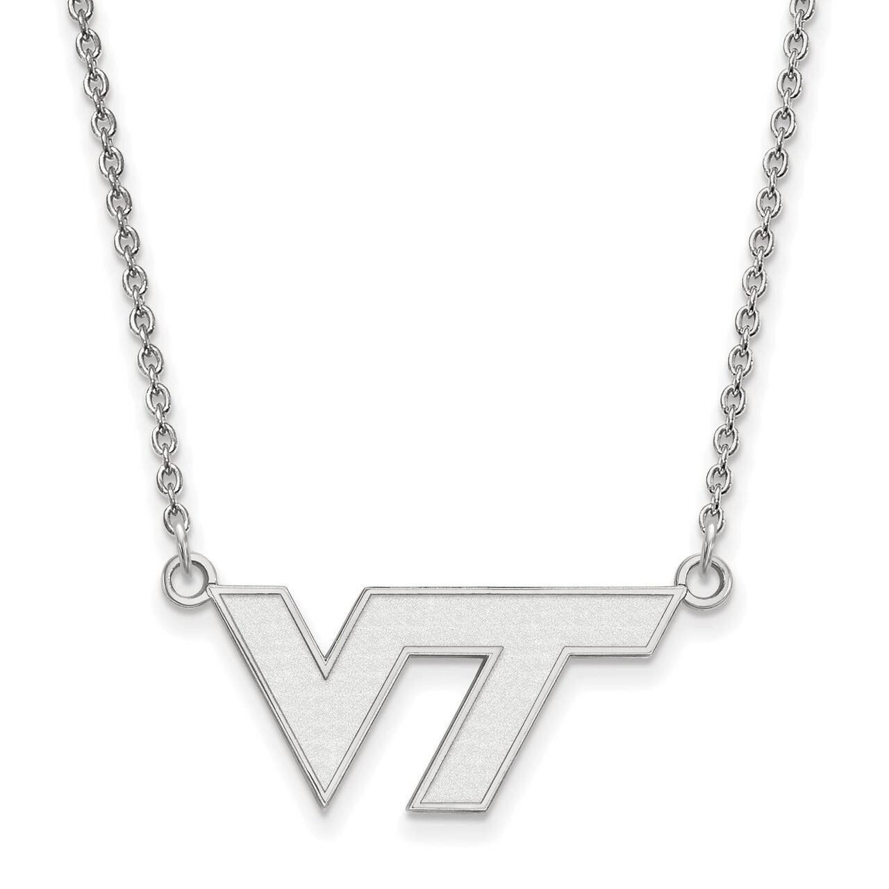 Virginia Tech Small Pendant with Chain Necklace 10k White Gold 1W009VTE-18, MPN: 1W009VTE-18, 88677…