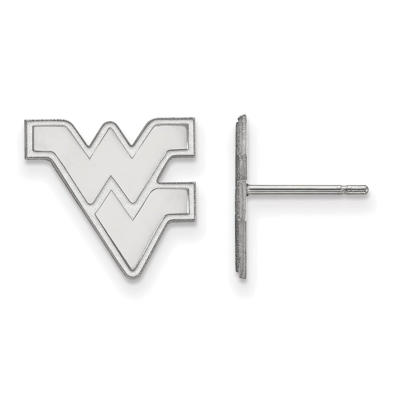 West Virginia University Small Post Earring 10k White Gold 1W009WVU, MPN: 1W009WVU, 886774778211