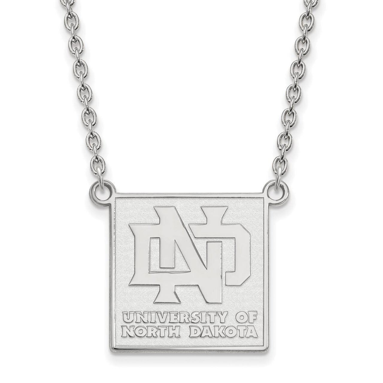 University of North Dakota Large Pendant with Chain Necklace 10k White Gold 1W010UNOD-18, MPN: 1W01…