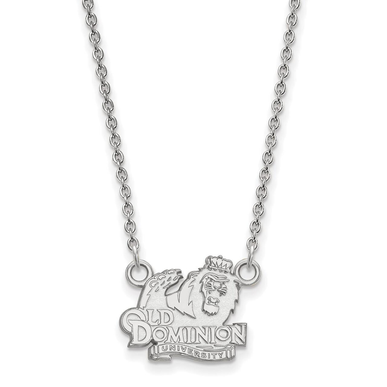 Old Dominion University Small Pendant with Chain Necklace 10k White Gold 1W011ODU-18, MPN: 1W011ODU…