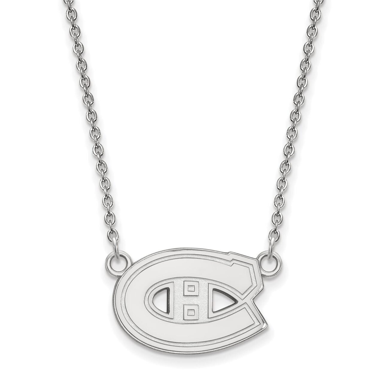 Montreal Canadiens Small Pendant with Chain Necklace 10k White Gold 1W013CAN-18, MPN: 1W013CAN-18, …