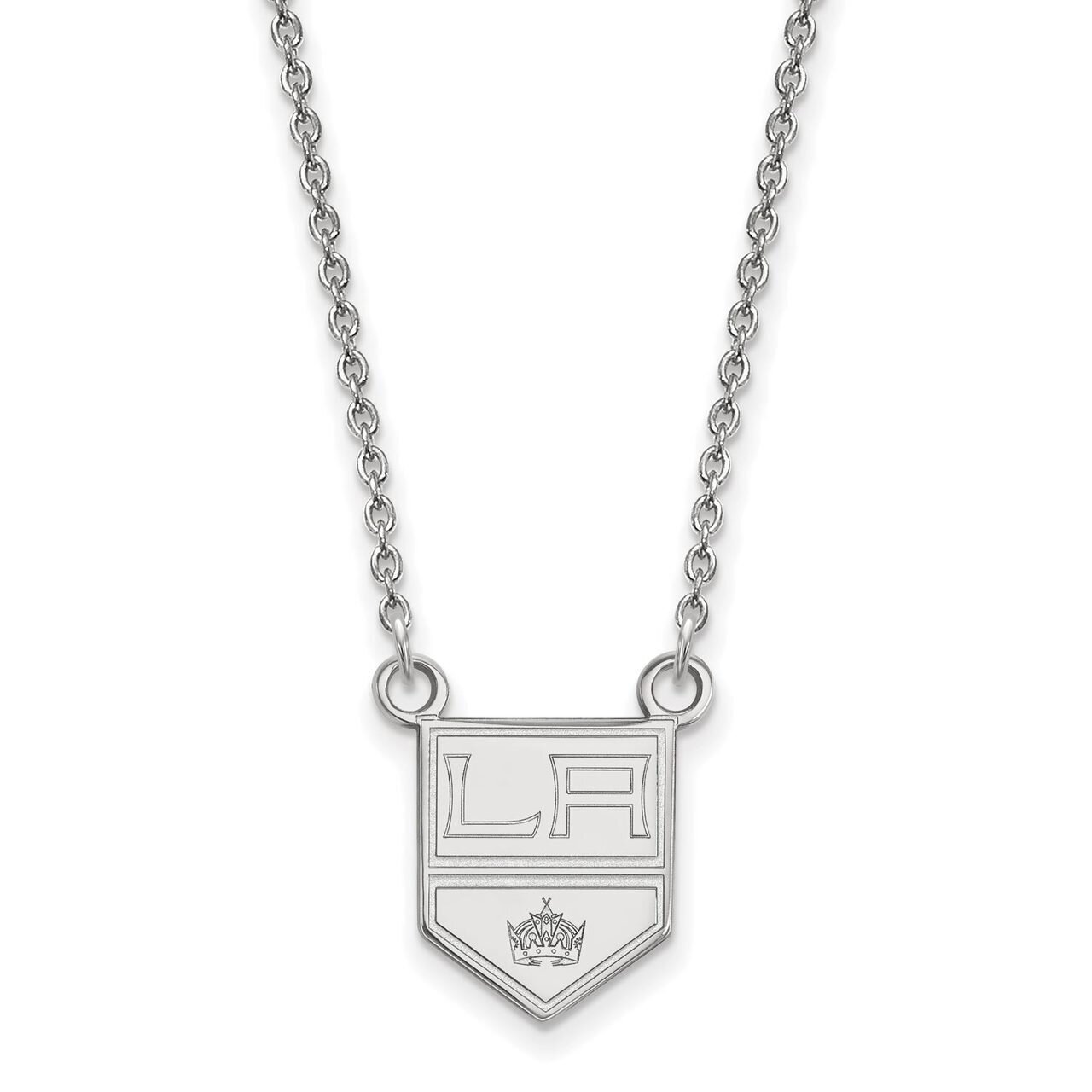 Los Angeles Kings Small Pendant with Chain Necklace 10k White Gold 1W013KIN-18, MPN: 1W013KIN-18, 8…