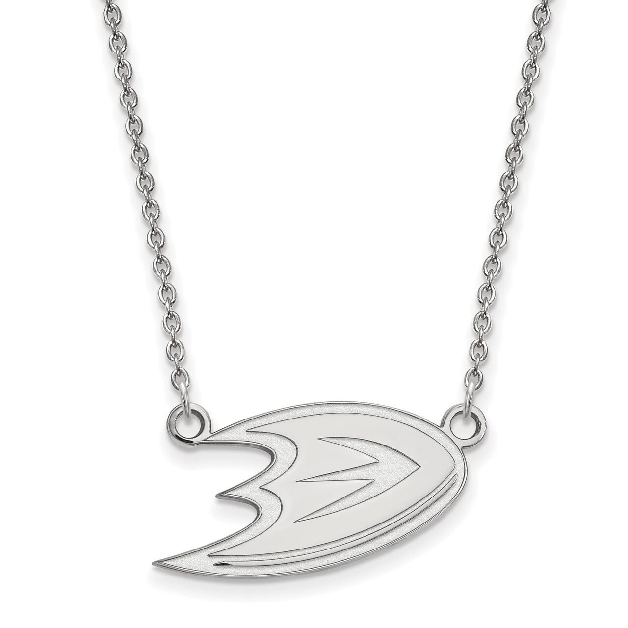 Anaheim Ducks Small Pendant with Chain Necklace 10k White Gold 1W013MDU-18, MPN: 1W013MDU-18, 88677…