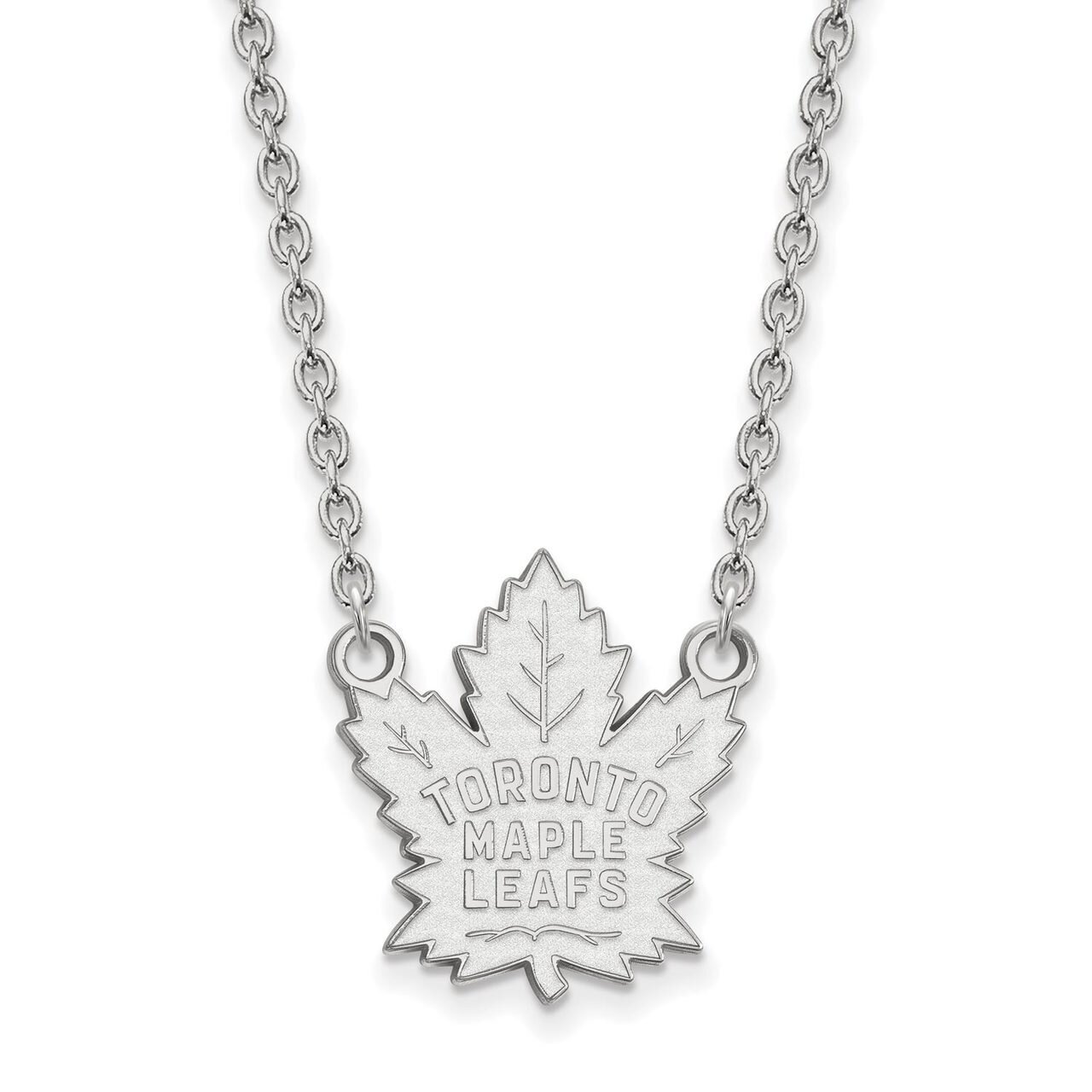Toronto Maple Leafs Large Pendant with Chain Necklace 10k White Gold 1W013MLE-18, MPN: 1W013MLE-18,…