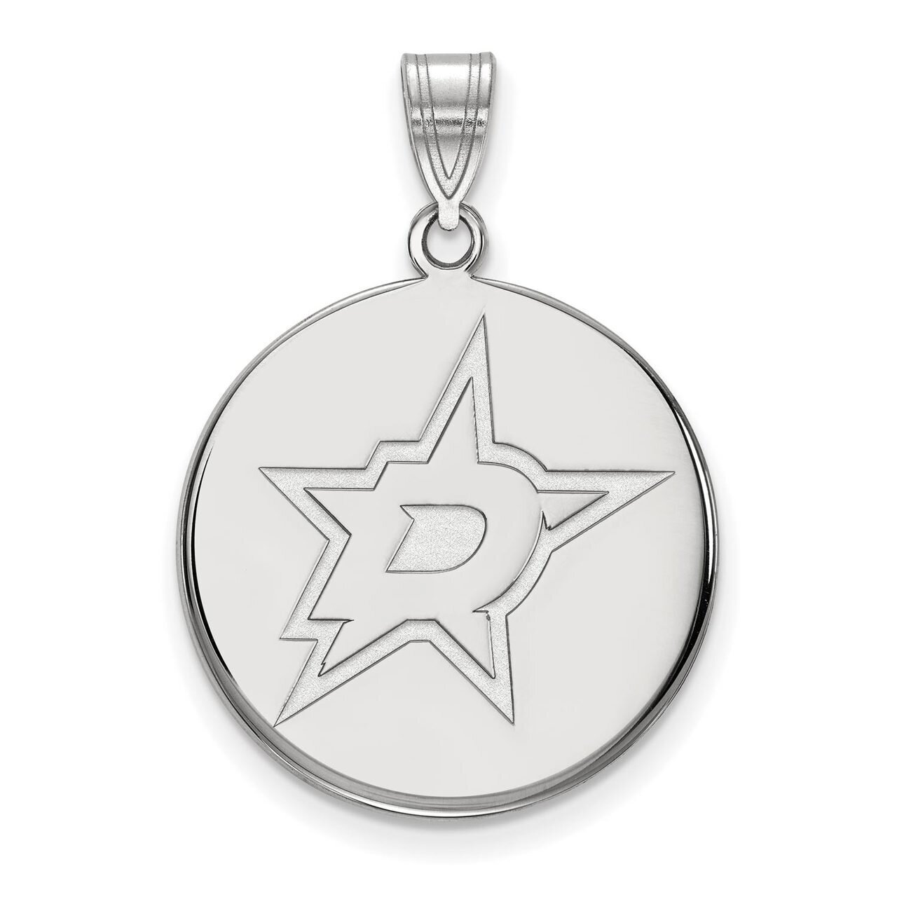 Dallas Stars Large Disc Pendant 10k White Gold 1W013STA, MPN: 1W013STA, 886774733579