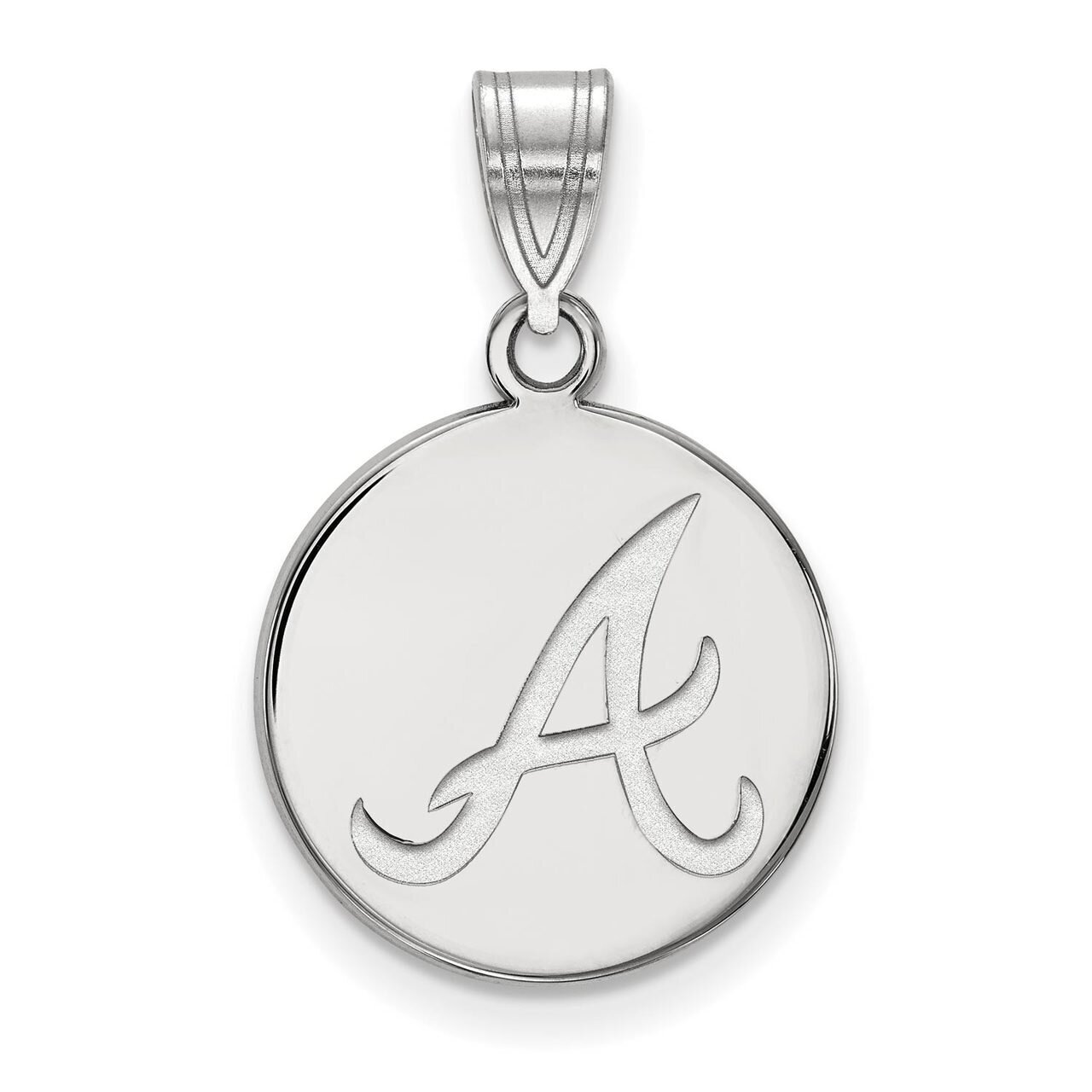 Atlanta Braves Medium Disc Pendant 10k White Gold 1W014BRA, MPN: 1W014BRA, 886774779874