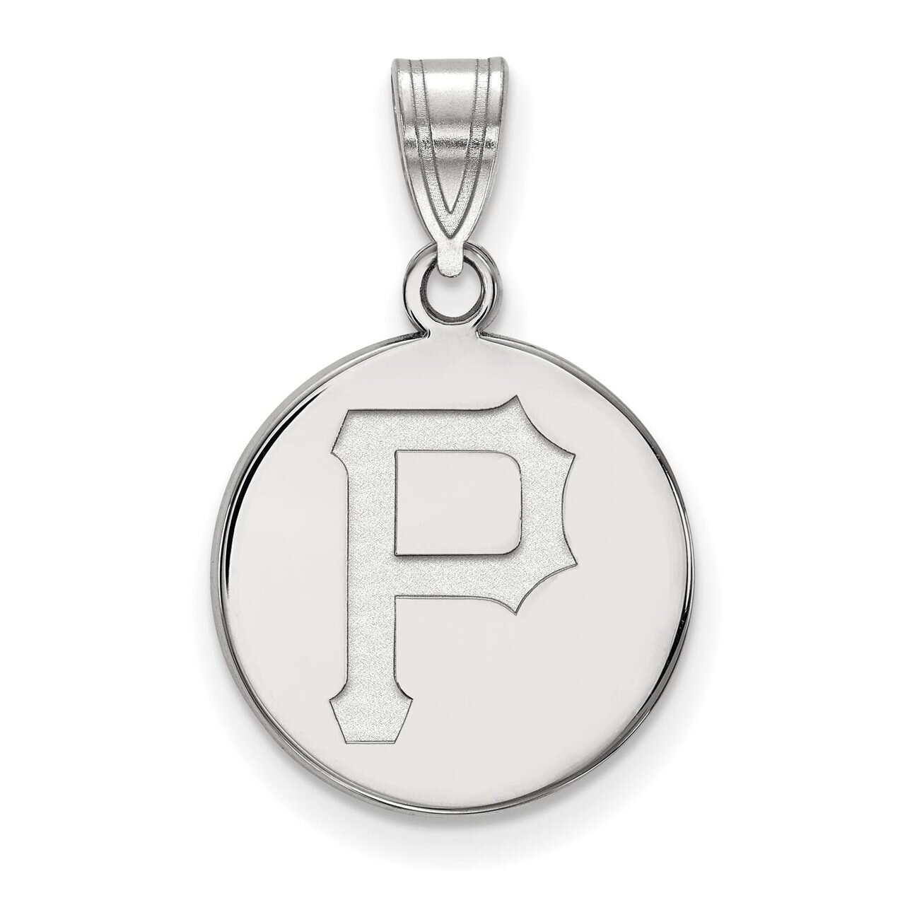 Pittsburgh Pirates Medium Disc Pendant 10k White Gold 1W014PIR, MPN: 1W014PIR, 886774780023
