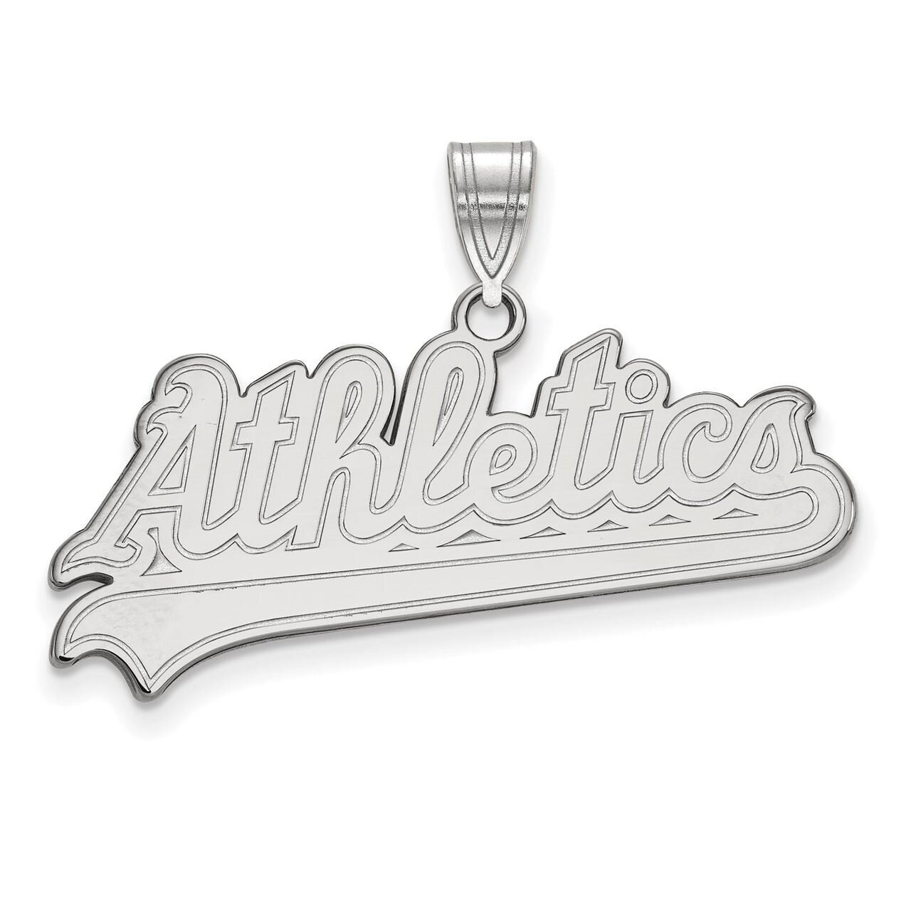 Oakland Athletics Large Pendant 10k White Gold 1W015ATH, MPN: 1W015ATH, 886774780221