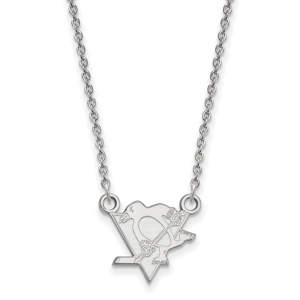 Pittsburh Penguins Small Pendant with Chain Necklace 10k White Gold 1W015PEN-18, MPN: 1W015PEN-18, …