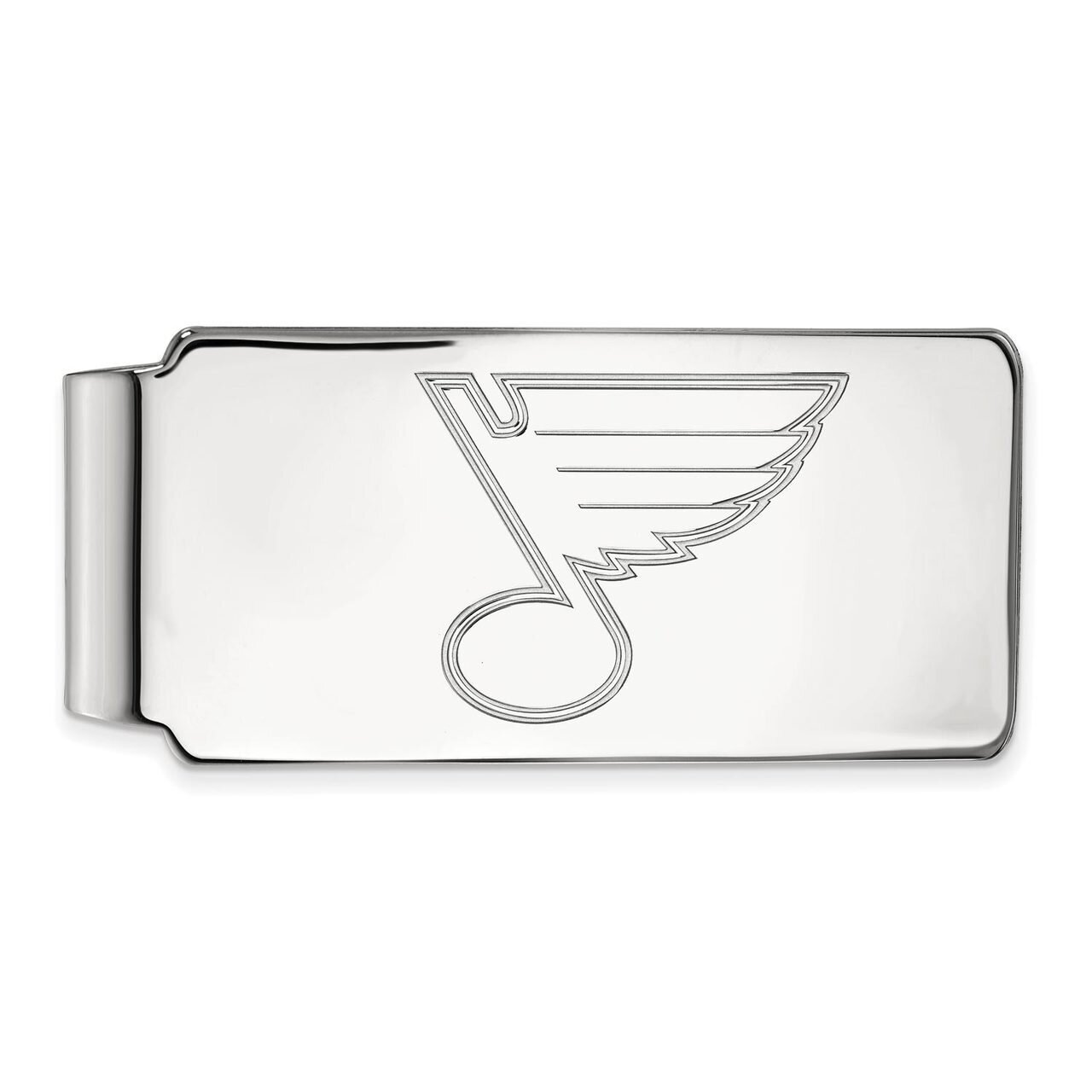 Saint Louis Blues Money Clip 10k White Gold 1W016BLE, MPN: 1W016BLE, 886774733807