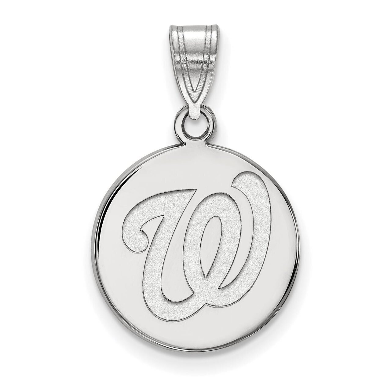 Washington Nationals Medium Disc Pendant 10k White Gold 1W016NAT, MPN: 1W016NAT, 886774781013