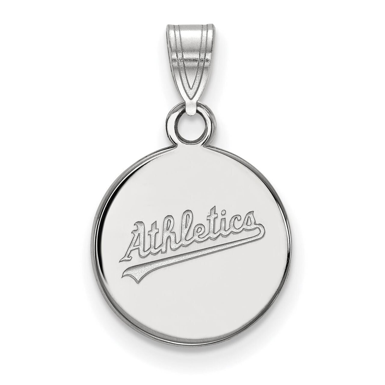 Oakland Athletics Small Disc Pendant 10k White Gold 1W018ATH, MPN: 1W018ATH, 886774781815
