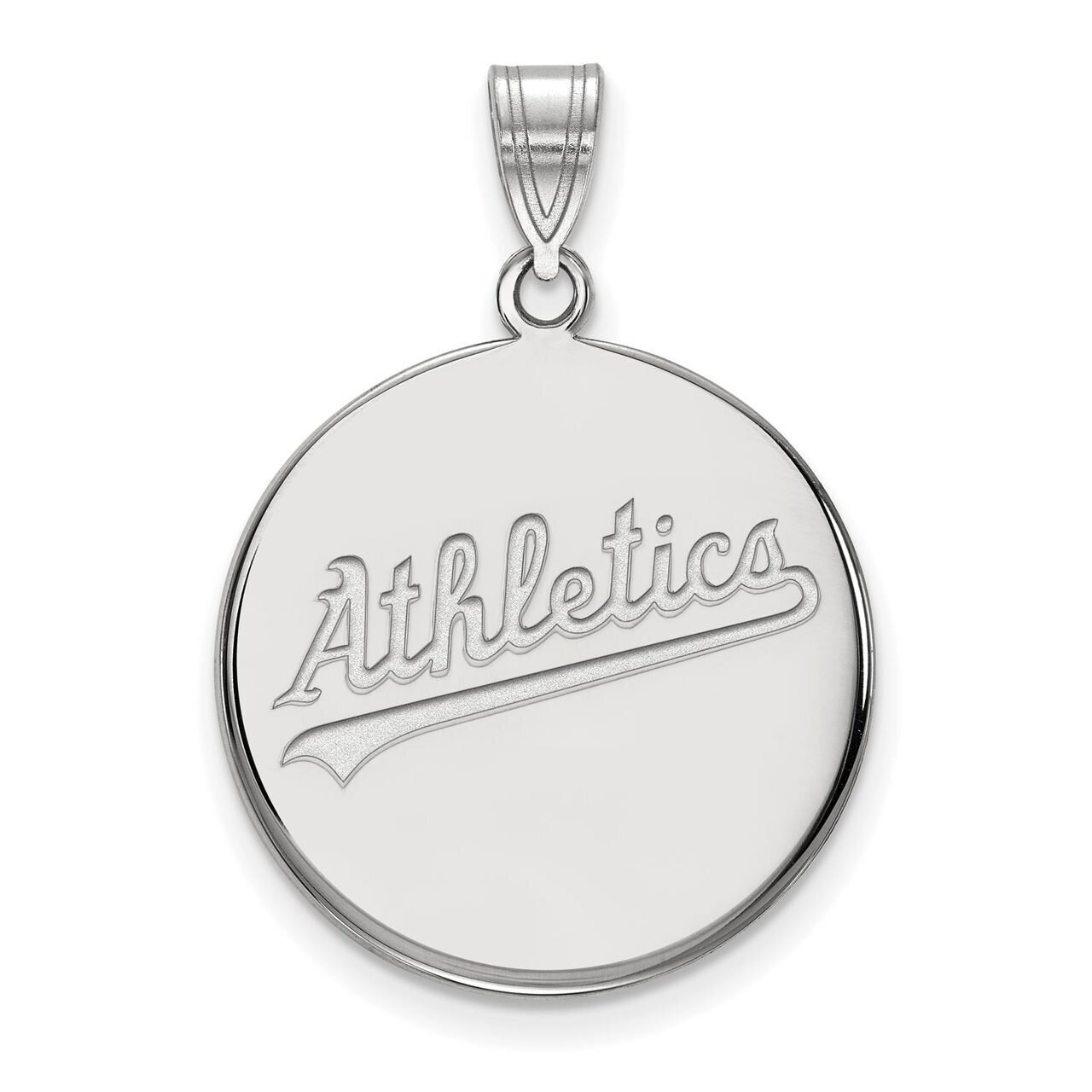 Oakland Athletics Large Disc Pendant 10k White Gold 1W021ATH, MPN: 1W021ATH, 886774782652