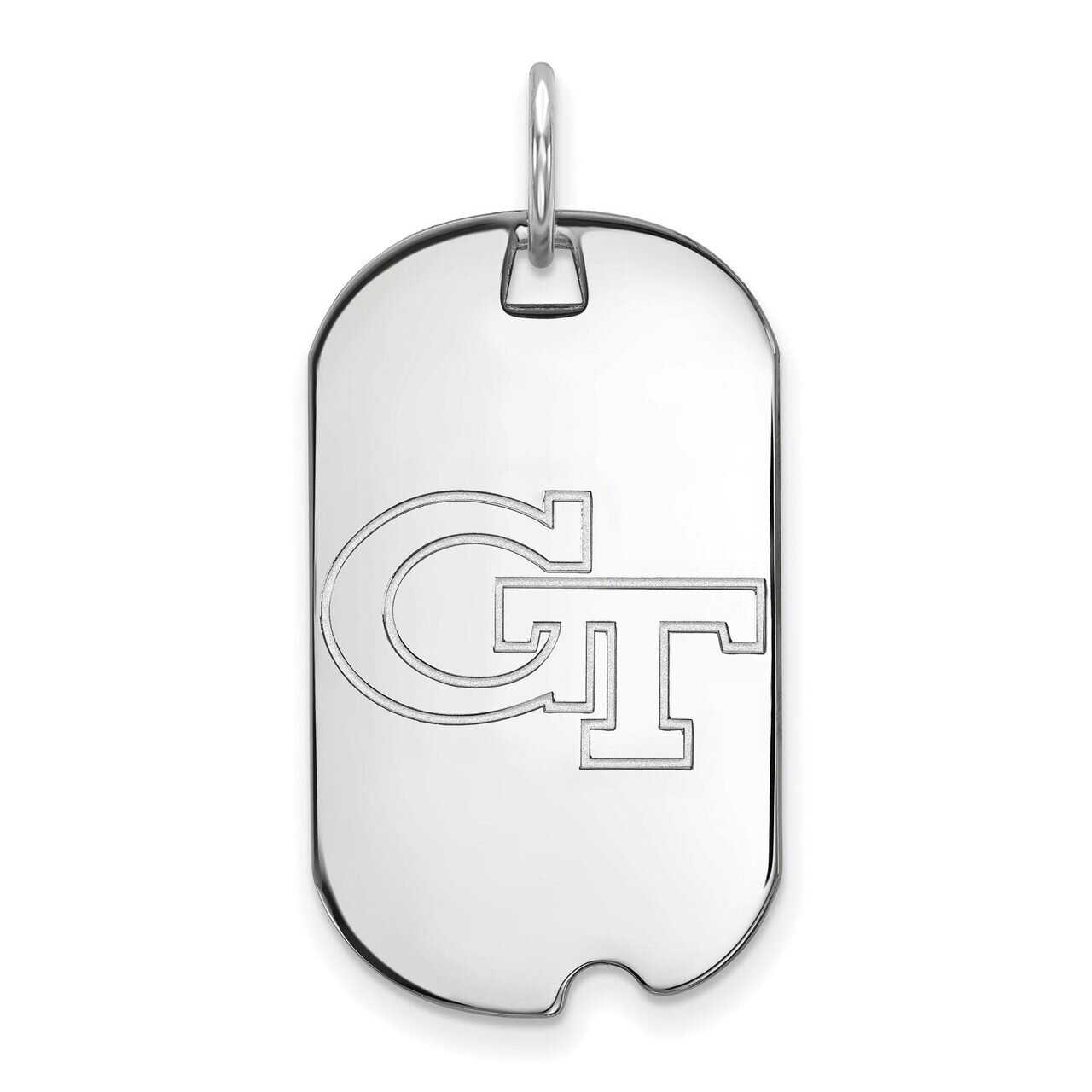 Georgia Institute of Technology Small Dog Tag 10k White Gold 1W021GT, MPN: 1W021GT, 886774782744