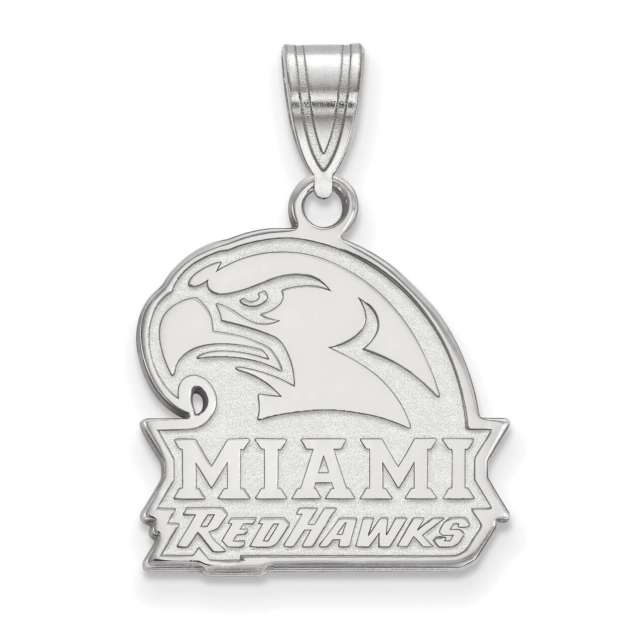 Miami University Medium Pendant 10k White Gold 1W021MU