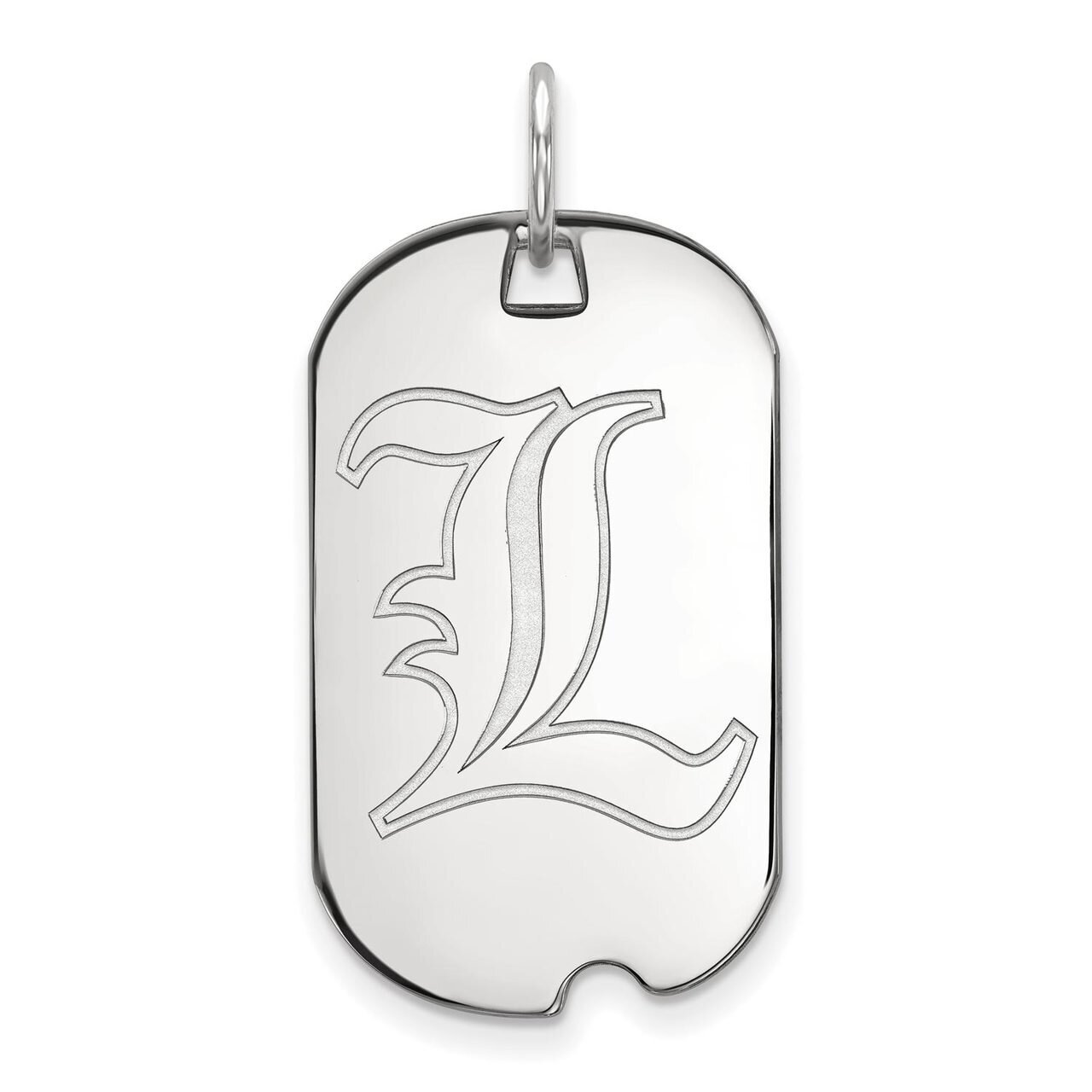 University of Louisville Small Dog Tag 10k White Gold 1W021UL