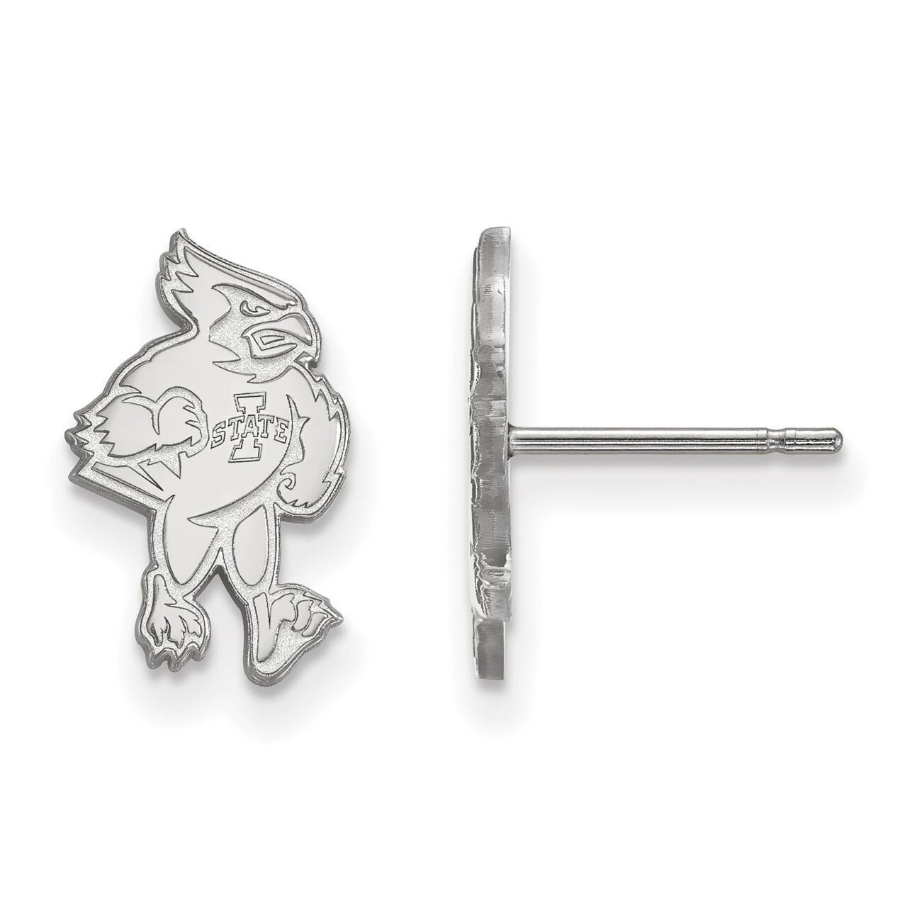 Iowa State University Small Post Earring 10k White Gold 1W022IAS, MPN: 1W022IAS, 886774783086