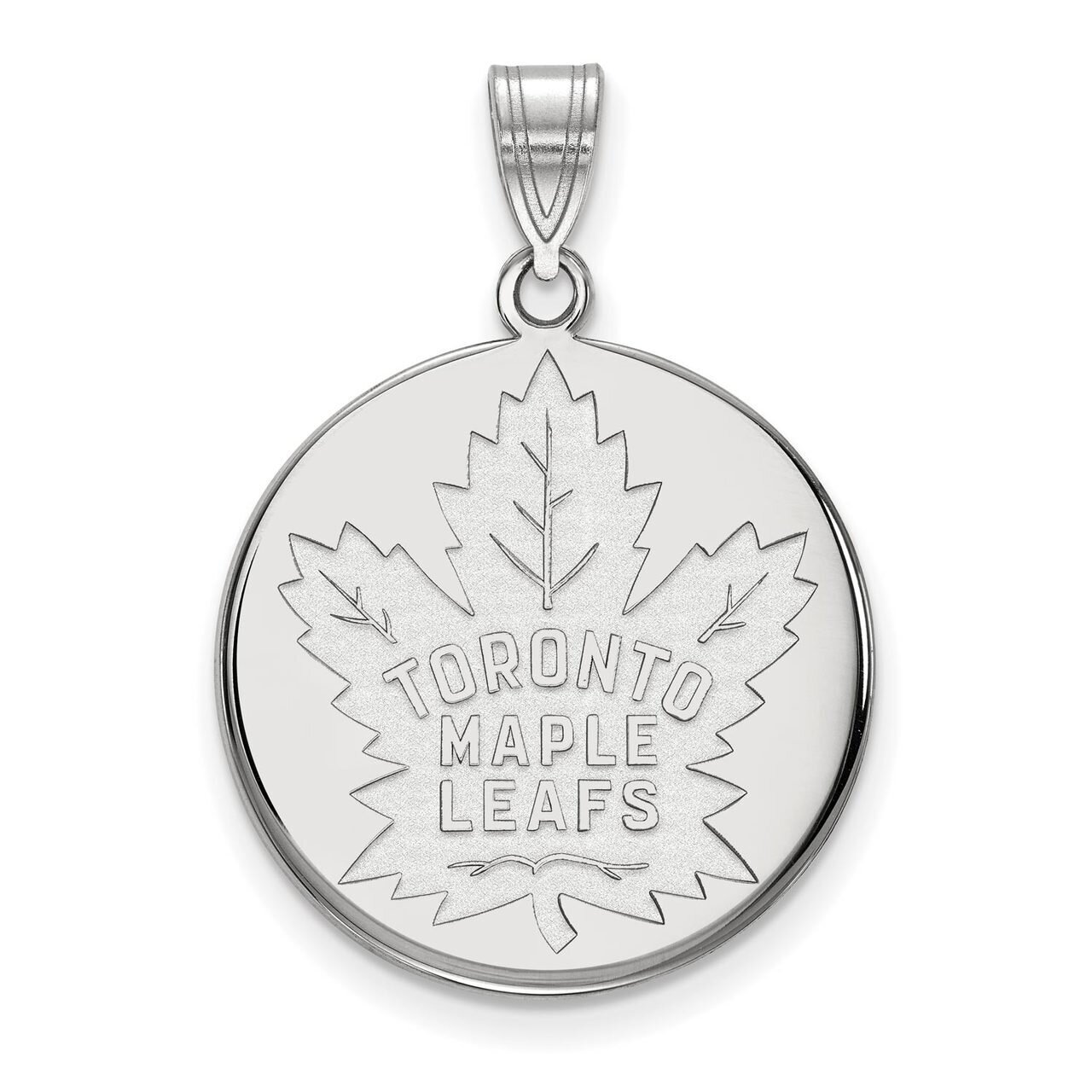 Toronto Maple Leafs Large Disc Pendant 10k White Gold 1W022MLE, MPN: 1W022MLE, 886774733968
